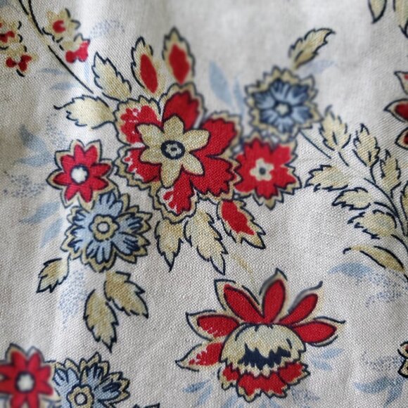 Emma James Floral Linen Rayon Blend Button Up the Front Skirt Size 12 - Picture 7 of 14